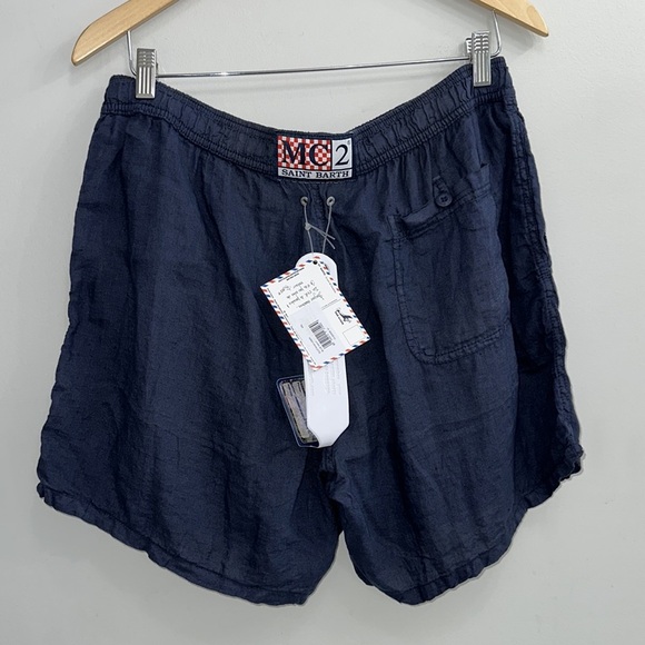 MC2 Saint Barth Gustavia linen shorts navy - Picture 7 of 11